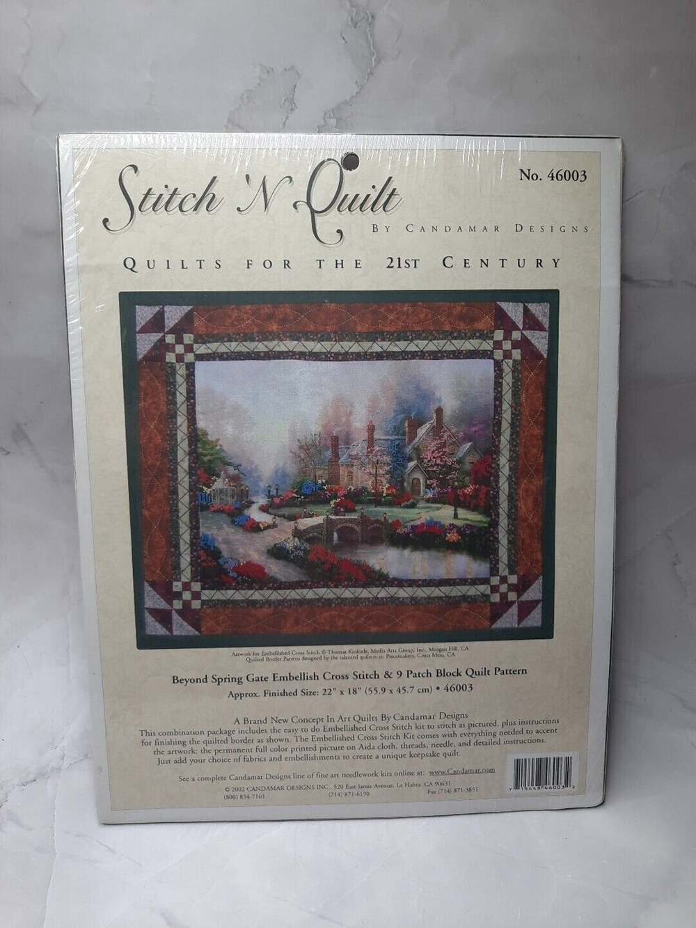 Candamar Stitch 'N Quilt Beyond Spring Gate Embellish Cross Stitch Quilt Pattern